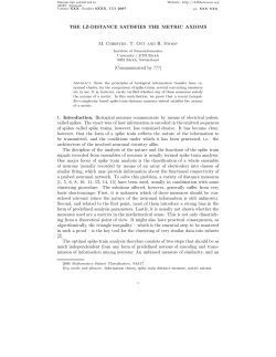 THE LZ-DISTANCE SATISFIES THE METRIC AXIOMS M