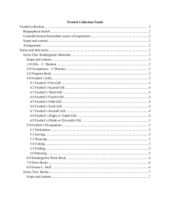 froebel collection - Toronto Public Library