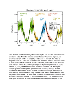Most UV nadir sounders routinely observe directly the sun (spectral
