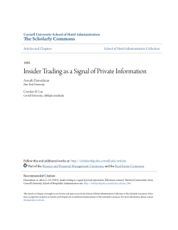 Insider Trading as a Signal of Private Information