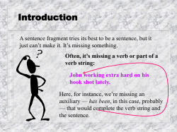 Sentence Fragments