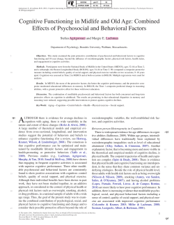 Cognitive Functioning in Midlife and Old Age