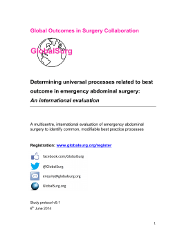 Global Outcomes in Surgery Collaboration Determining