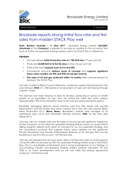 Strong initial flow rate from maiden STACK Play well