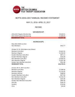 income total $46084.46 expenses - The BC Play Therapy Association