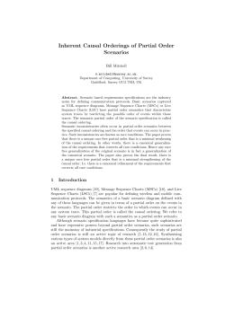 Inherent Causal Orderings of Partial Order Scenarios