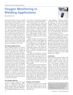 Oxygen Monitoring in Welding Applications