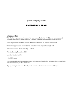 ammonia leak contingency plan