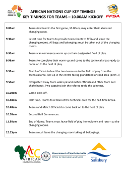 african nations cup key timings key timings for teams &ndash; 10.00am kickoff
