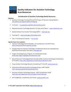 Quality Indicators for Assistive Technology Area Resources