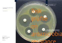 Risk profile on antimicrobial resistance transmissible from