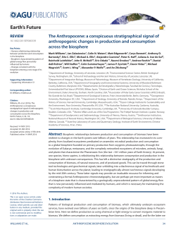 The Anthropocene - Wiley Online Library
