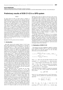 Preliminary results of DCB C1