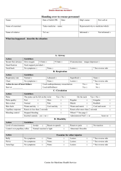 Handing over to rescue personnel