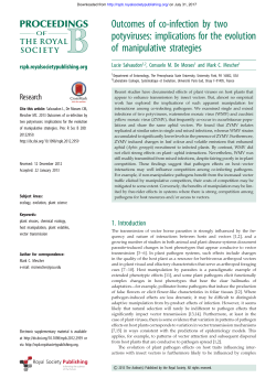 Outcomes of co-infection by two potyviruses: implications for the