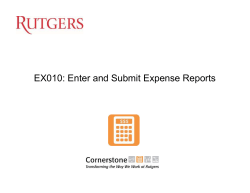 EX010: Enter and Submit Expense Reports - Geography