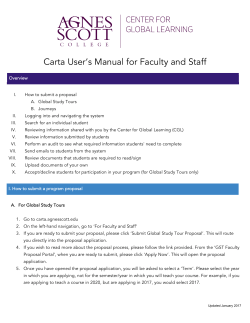 Carta User`s Manual for Faculty and Staff