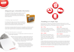 Safeguard your vulnerable information Shred