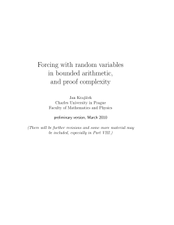 Forcing with random variables in bounded arithmetic, and proof