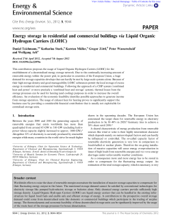 Energy storage in residential and commercial