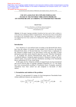 Use of Lagrange multiplier formalism to solve transverse vibrations