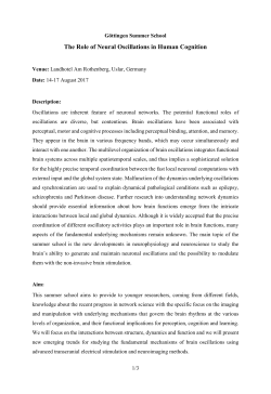 The Role of Neural Oscillations in Human Cognition