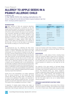 Sabinet | Allergy to apple seeds in a peanut