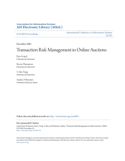 Transaction Risk Management in Online Auctions