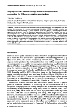 Phytoplanktonic carbon isotope fractionation