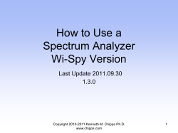 How to Use a Spectrum Analyzer
