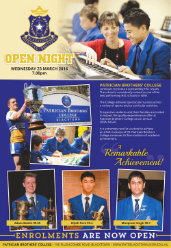 open night - Patrician Brothers` College