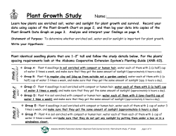 Plant Growth Study - Alabama Wildlife Federation