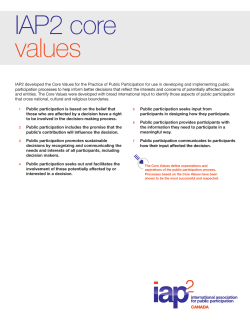 IAP2 core values