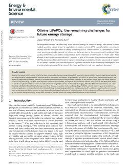 Olivine LiFePO4: the remaining challenges for future energy storage