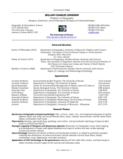 Curriculum Vitae - Environmental Studies Program