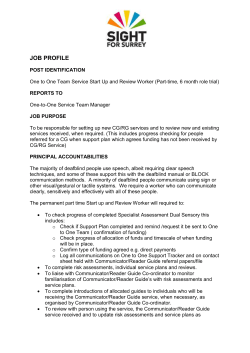 job profile - Sight for Surrey