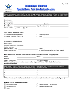 Food Vendor Form