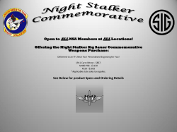Open to ALL NSA Members at ALL Locations! Offering the Night