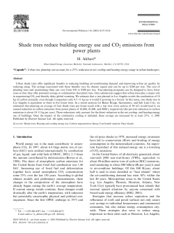 Shade trees reduce building energy use and CO2 emissions