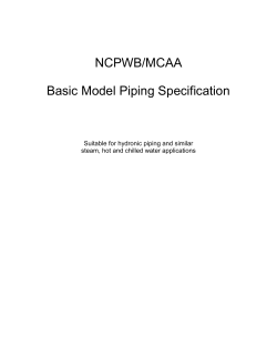 NCPWB/MCAA Basic Model Piping Specification