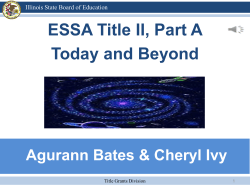 ESSA Title II, Part A Today and Beyond Presentation