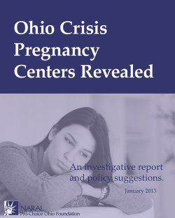 Ohio Crisis Pregnancy Centers Revealed - NARAL Pro