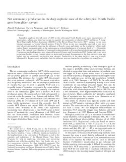 Community production in euphotic zone of subtropical North Pacific
