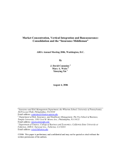 Market Concentration, Vertical Integration and Bancassurance