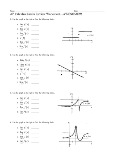 AP Calculus Limits Review Worksheet&hellip;AWESOME