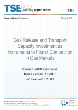 Gas Release and Transport Capacity Investment as Instruments to