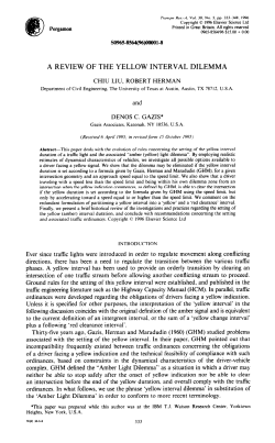 a review of the yellow interval dilemma