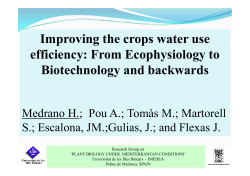 Improving the crops water use efficiency