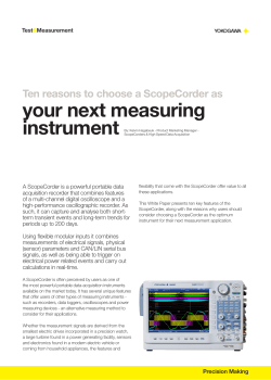 Ten Reasons to choose a ScopeCorder