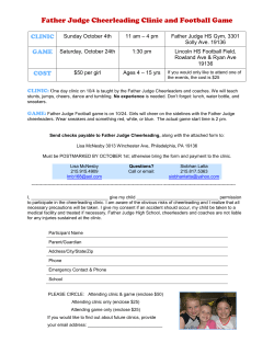 Father Judge Cheerleading Clinic and Football Game